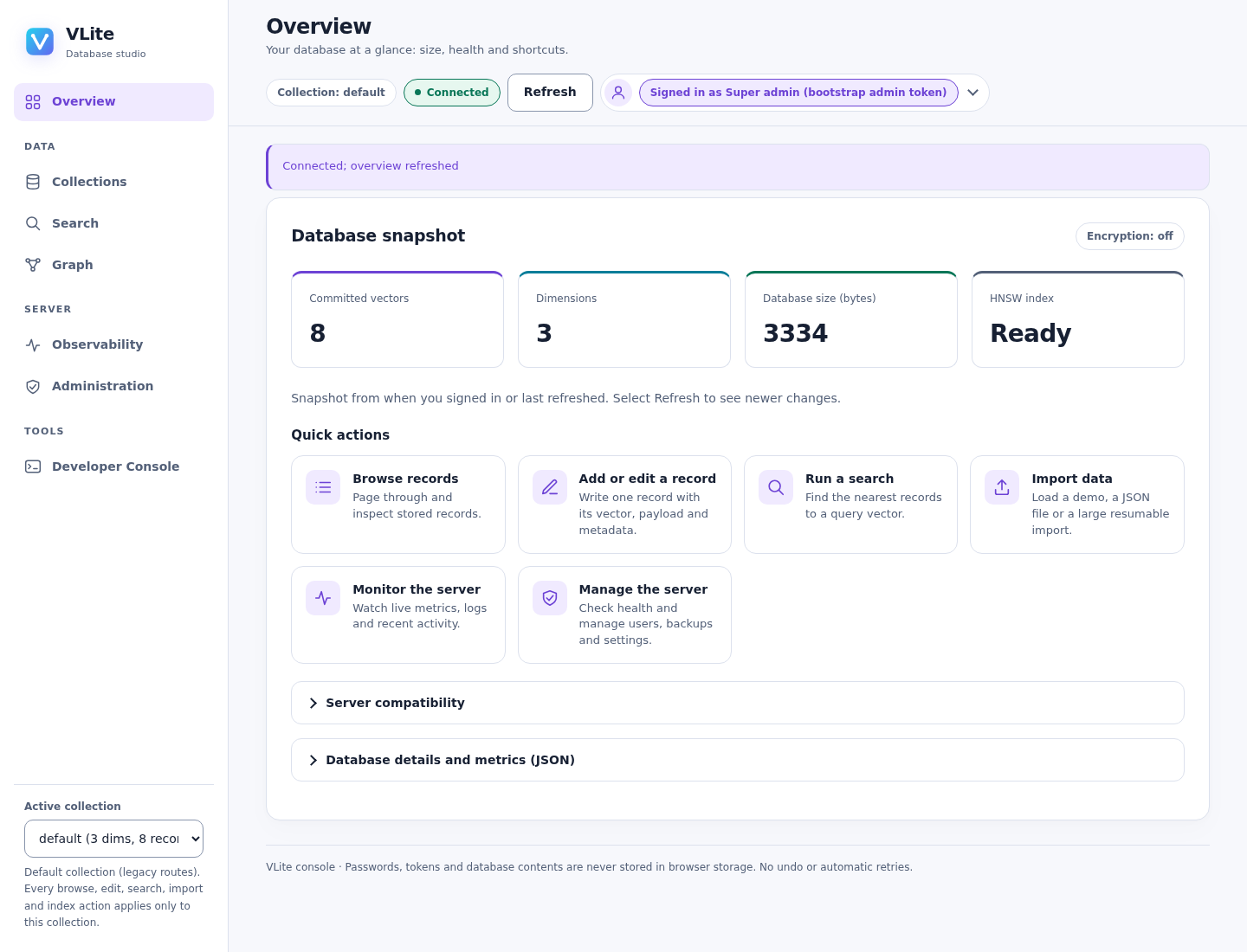 Dashboard | VLite